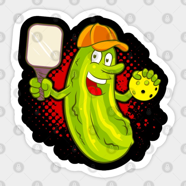 Pickleball Pickle Player Sticker by E